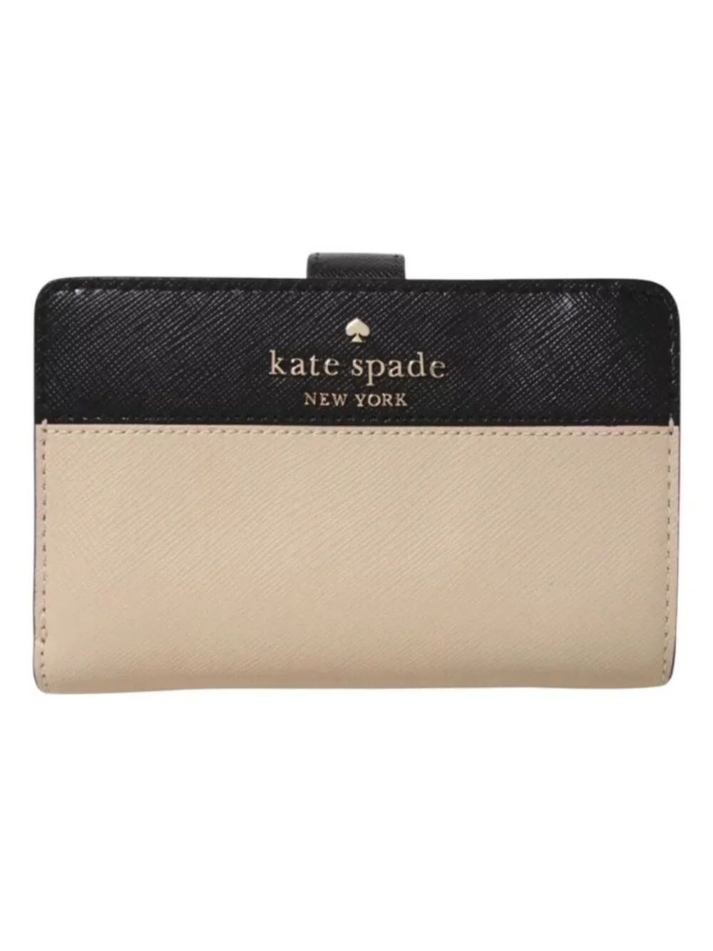 Kate Spade WLR00124 Medium Compact Bifold Wallet Warm Beige Multi NWT $189